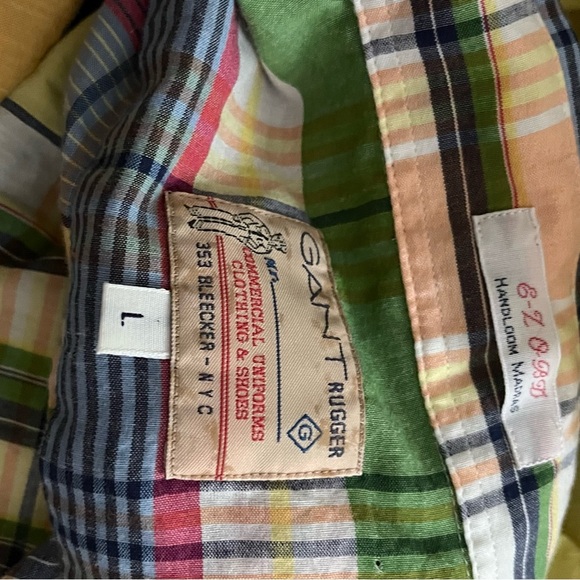 NWT Gant Indian Cotton Madras Shirt Regular Fit Shirt - Picture 9 of 12